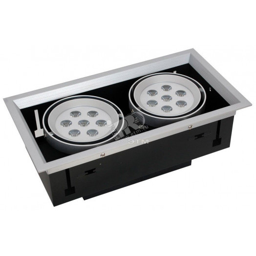 Светильник светодиодный ДВО-16Вт IP40 3000К серебро