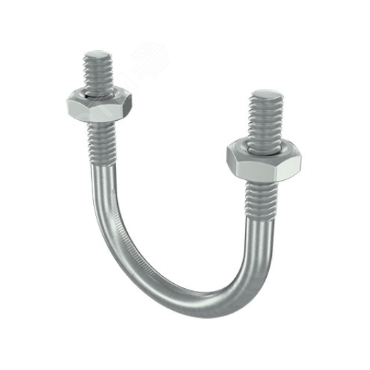 Скоба монтажная U-образная с резьбой М6 с гайками для труб d 1/2''
