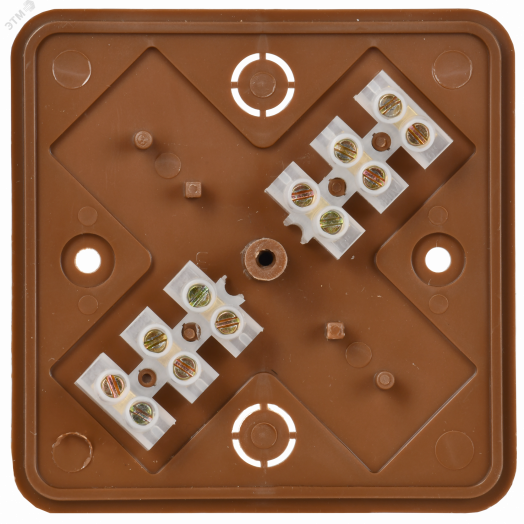 Коробка распределительная КМ41216-05 75х75х28мм дуб с контактной группой