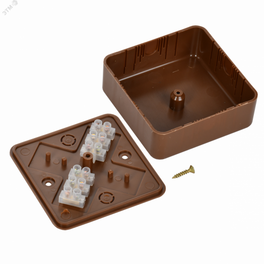 Коробка распределительная КМ41216-05 75х75х28мм дуб с контактной группой