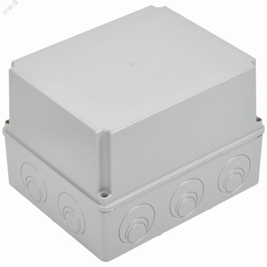 Коробка КМ41274 распаячная для открытой проводки 240х195х165мм IP55 (RAL7035 кабельные вводы 5 шт)