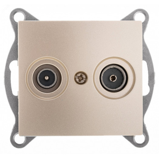 Bravo Розетка TV+ SAT, оконечная, скрытая установка.  шампань