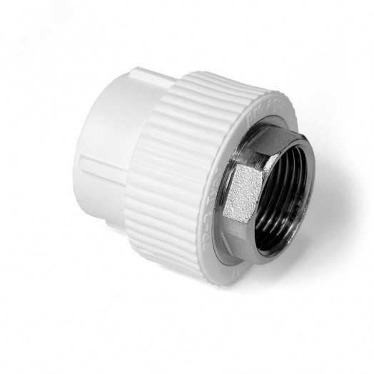 Муфта комбинированная 50x1 1/2' ВР под ключ полипропиленовая PPR белый