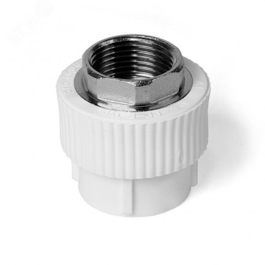 Муфта комбинированная 50x1 1/2' ВР под ключ полипропиленовая PPR белый