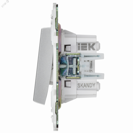 SKANDY Выключатель 2-клавишный перекрестный 10А SK-V06S серебряный IEK