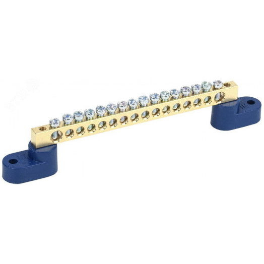 Шина N ноль на двух угловых изоляторах ШНИ-6х9-16-У2-С