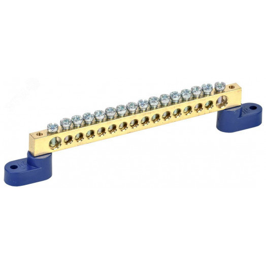 Шина N ноль на двух угловых изоляторах ШНИ-8х12-16-У2-С