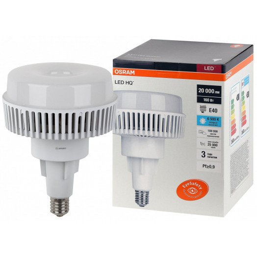 Лампа светодиодная LED HQ 160Вт E40  (замена 400Вт) холодный белый OSRAM