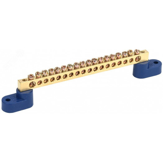 Шина N ноль на двух угловых изоляторах ШНИ-6х9-18-У2-С