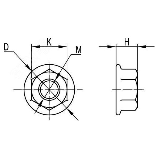 Гайка с насечкой препятствующей откручиванию М12 горячеоцинкованная