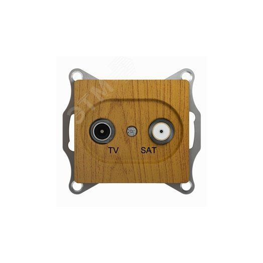 GLOSSA Розетка TV-SAT одиночная 1DB дуб в рамку
