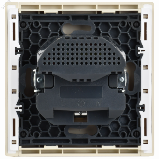 FORTE&PIANO Розетка 1-местная с заземлением с защитными шторками винтовое крепление 16А USB A+C 18Вт FP447 ваниль IEK