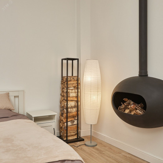 Торшер UML-T410 2хE27 WHITE напольный под две лампы Е27 2х60W Механический выключатель белый