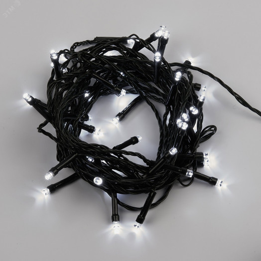 Гирлянда светодиодная 5м 50 светодиодов Провод зеленый ULD-S0500-050/DGA WHITE IP20