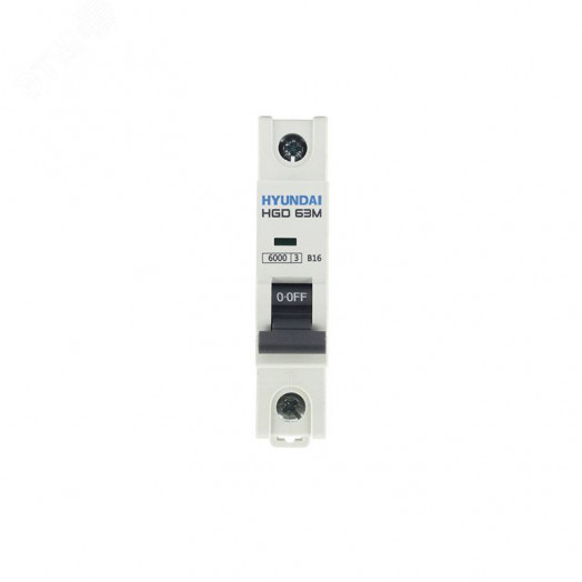 Автоматический выключатель HGD63-M 1PMBS0000C 00016 1 полюс, 16А, ток к.з. 6kA, хар-ка B (STANDARD)