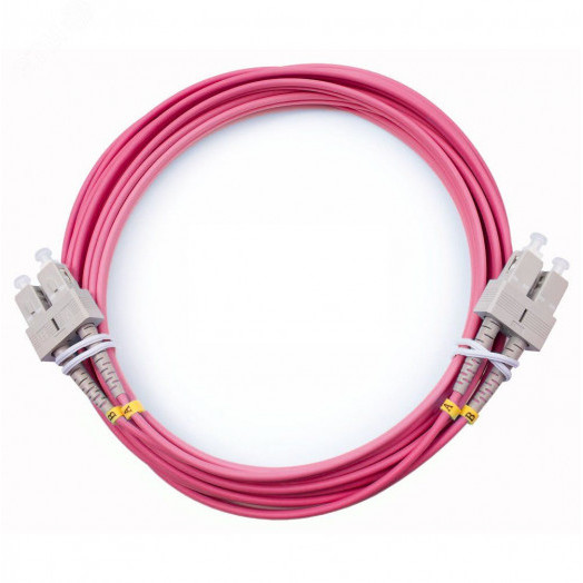 Шнур оптический duplex 5м SC-SC 50/125 мм OM4 LSZH