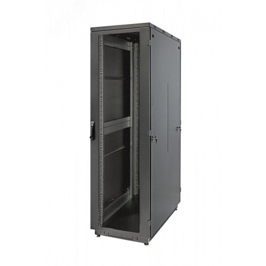 Шкаф Racknet S3000 42U 600 ? 800, передняя дверь перфорированная одностворчатая, задняя дверь перфорированная одностворчатая, черный