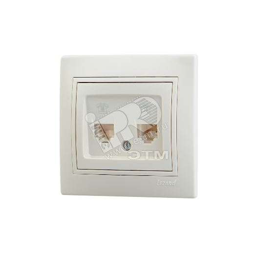 MIRA Розетка двойная телефонная RJ11 бежевая