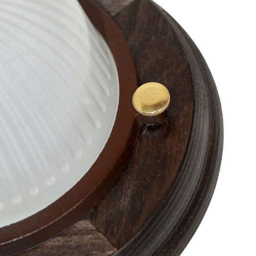 Светильник НПП-03-60-021 IP65 Самарканд 1401 Овал малый матовый /корпус дер. Венге индивидуальная упаковка