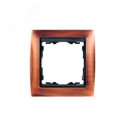 Рамка на 1 пост, S82, античная медь - графит