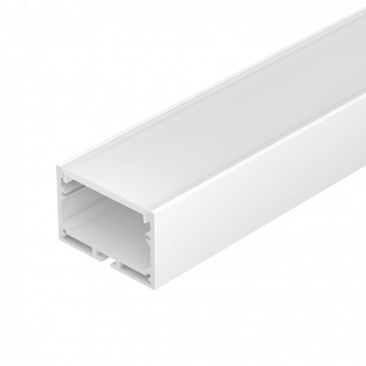 Профиль с экраном SL-LINE-4932-2500 WHITE+OPAL (Алюминий)