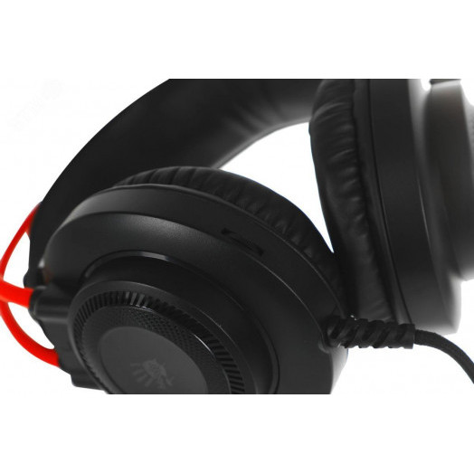 Гарнитура мониторная Bloody G200, кабель 2м, черный/красный