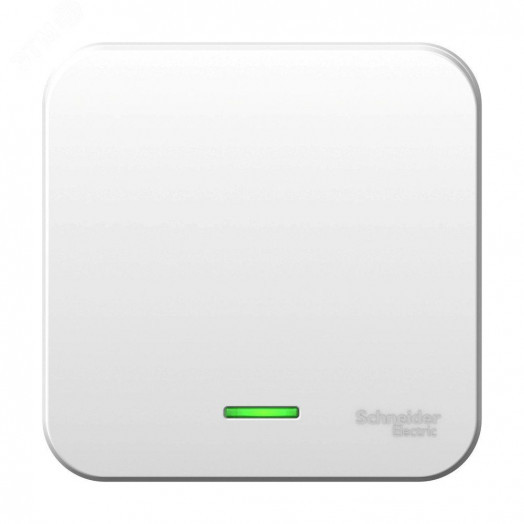 BLANCA  одноклавишный выключатель наружный  (cх.1) с подсветкой, 6а, 250в, белый