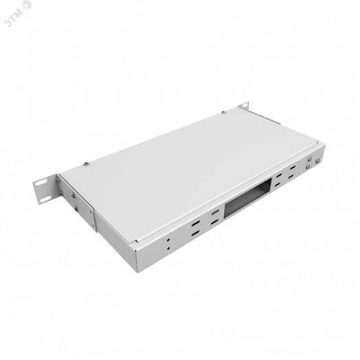 Кросс NTSS оптический 19'' укомплектованный 1U. 8 портов SC/UPC duplex. 9/125 мкм (сплошная панель. сплайс-кассета. пигтейлы. КДЗС. адаптеры) серый RAL 7035