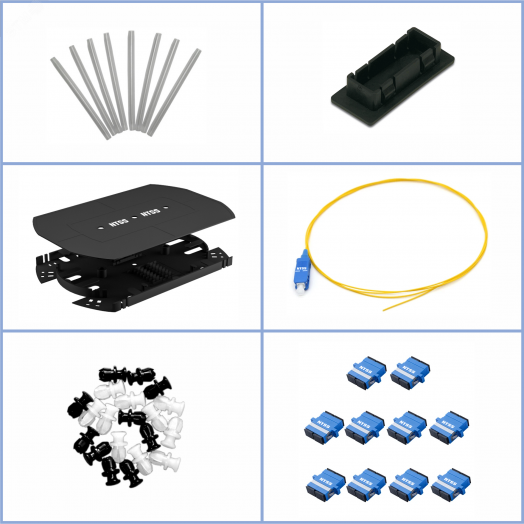 Кросс NTSS оптический 19'' укомплектованный 1U. 8 портов SC/UPC duplex. 9/125 мкм (сплошная панель. сплайс-кассета. пигтейлы. КДЗС. адаптеры) серый RAL 7035