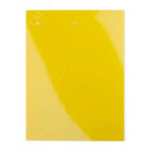 Табличка полужесткая 20x7мм. Клейкое основание. ПВХ-0,5. Желтая (60 шт. на пластине, упак. по 10 листов)