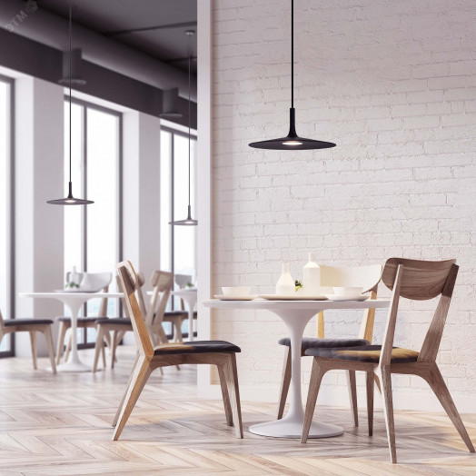 Светильник SP-FIORE-R400-13W Warm3000 (BK, 120 deg, 230V) (IP20 металл, 3 года)