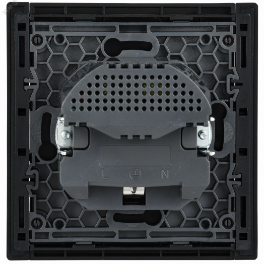 FORTE&PIANO Розетка 1-местная с заземлением с защитными шторками винтовое крепление 16А USB A+A 3,1А FP145 черный IEK