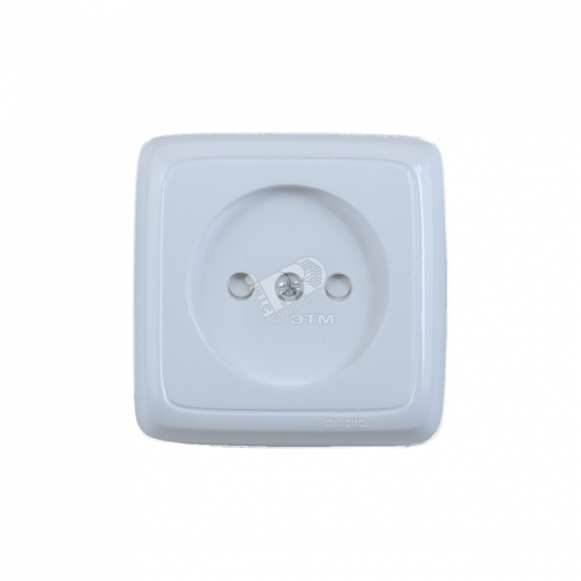 Розетка наружная со шторками с изоляционной пластиной белая