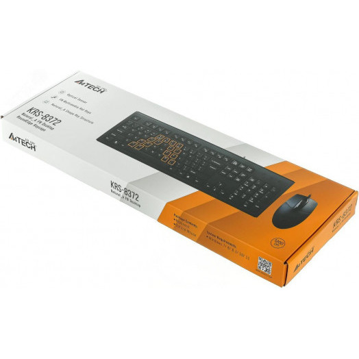 Комплект клавиатура + мышь KRS-8372, USB, черный