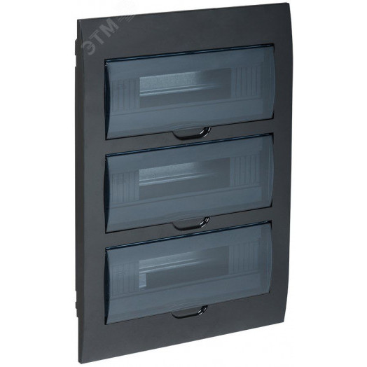 Корпус модульный пл. встр. ЩРВ-П-36 черный IP41