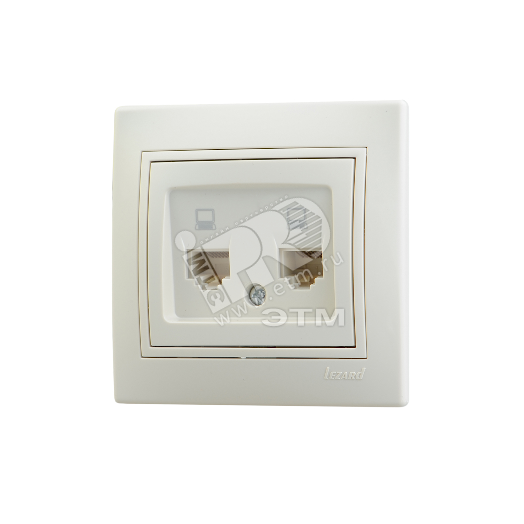 MIRA Розетка компьютерная RJ45x2 бежевая