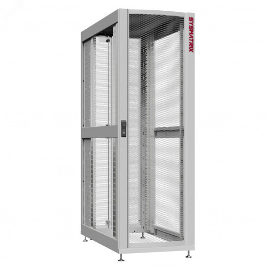 Шкаф серверный 48U 800х1070 передняя дверь: одностворчатая перфорированная IP20. задняя дверь: двустворчатая перфорированная IP20. боковые панели: без. цвет: серый RAL7035 
