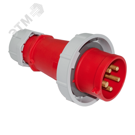 Вилка силовая промышленного назначения с нейтральным и заземляющим контактами (16 А, IP67)