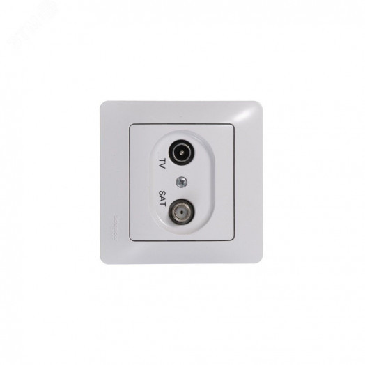 GLOSSA Розетка телевизионная TV-SAT одиночная в рамку 1дБ белая