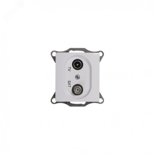 GLOSSA Розетка телевизионная TV-SAT одиночная в рамку 1дБ белая