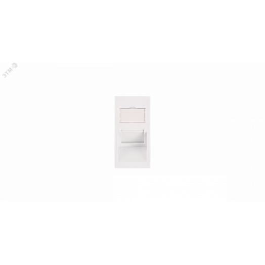 Вставка формата Mosaic 22,5x45 мм, 1 порт, кат.6, RJ45/8P8C, неэкран., белая