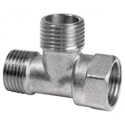 Тройник ВНН 1/2'х1/2'х1/2' переходной, никелированный