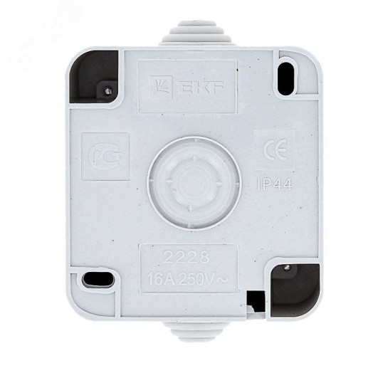 Прага Розетка 16А с заземлением IP44 белая