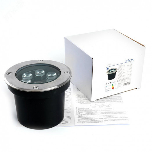 Светильник светодиодный тротуарный ДВУ-6w 12-24в 3000К IP67