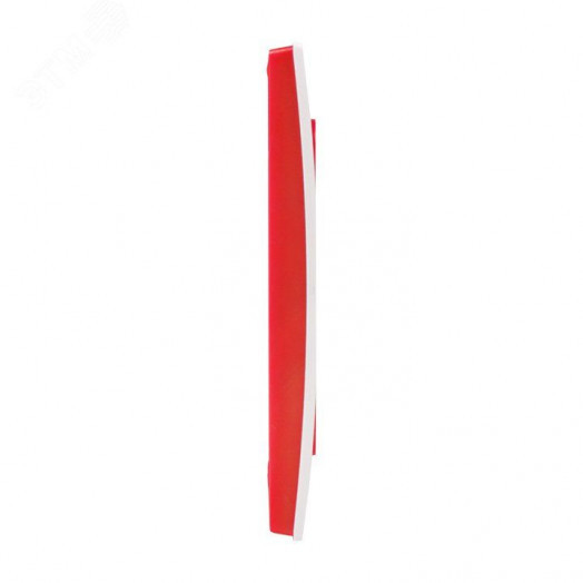 Стокгольм Рамка 2-местная белая с линией цвета красный