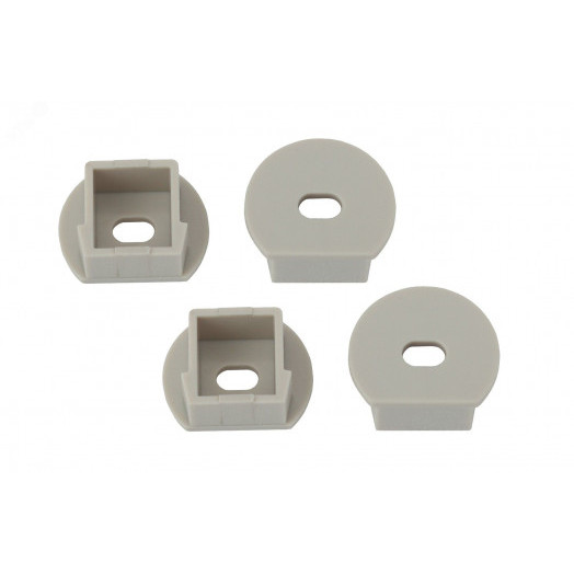 Набор заглушек для профиля LF281, 4 сквозные круглые (500/15000)