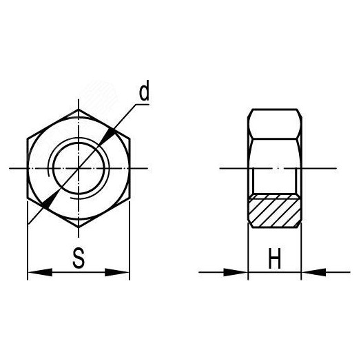 Гайка М12 INOX белая