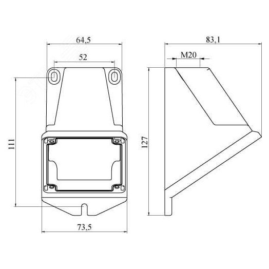 Коробка монтажная угловая