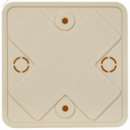 Коробка распаячная КМ для открытой проводки 75х75х20мм слоновая кость