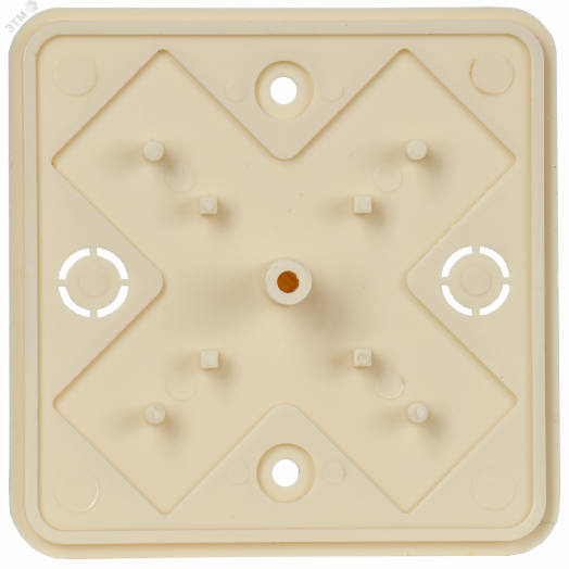 Коробка распаячная КМ для открытой проводки 75х75х20мм слоновая кость